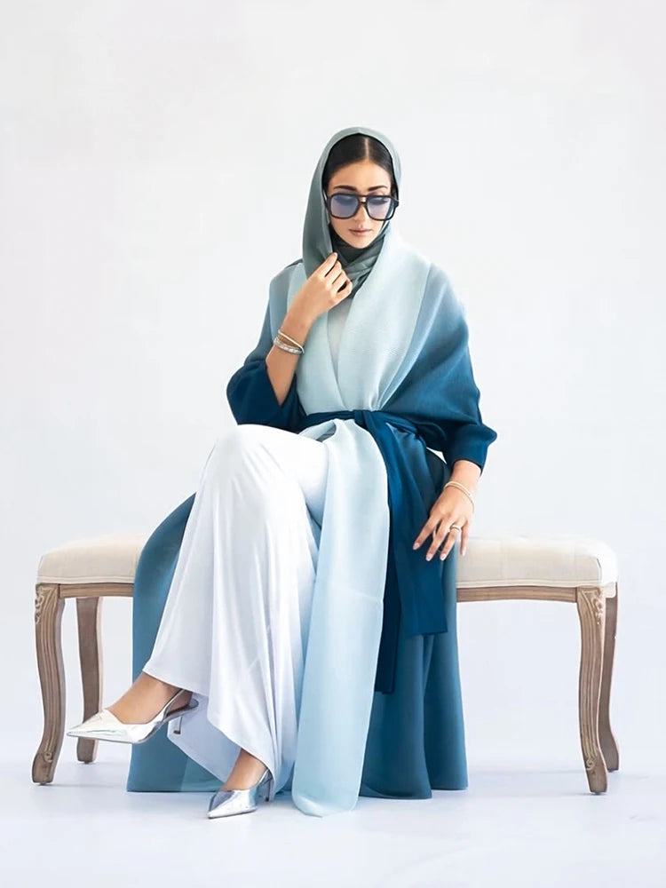 Arabic Clothes Woman Luxury Causal Print Long Coat For Muslim Women Abaya Butterfly Dubai Ramadan 2025 Femme Plus Size Clothing