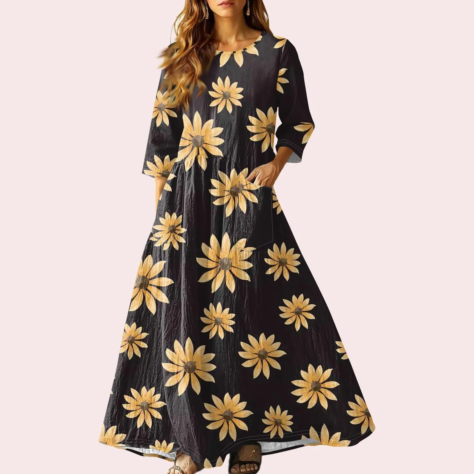 Women'S Retro Ethnic Style Ribbon Embroidered Sleeveless Linen V-Neck Maxi Dress Vestidos De Verano Para Mujer Summer Dress