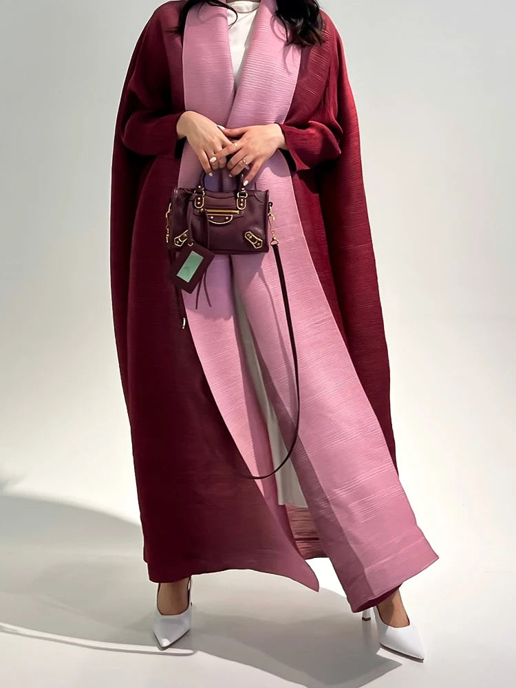 Arabic Clothes Woman Luxury Causal Print Long Coat For Muslim Women Abaya Butterfly Dubai Ramadan 2025 Femme Plus Size Clothing