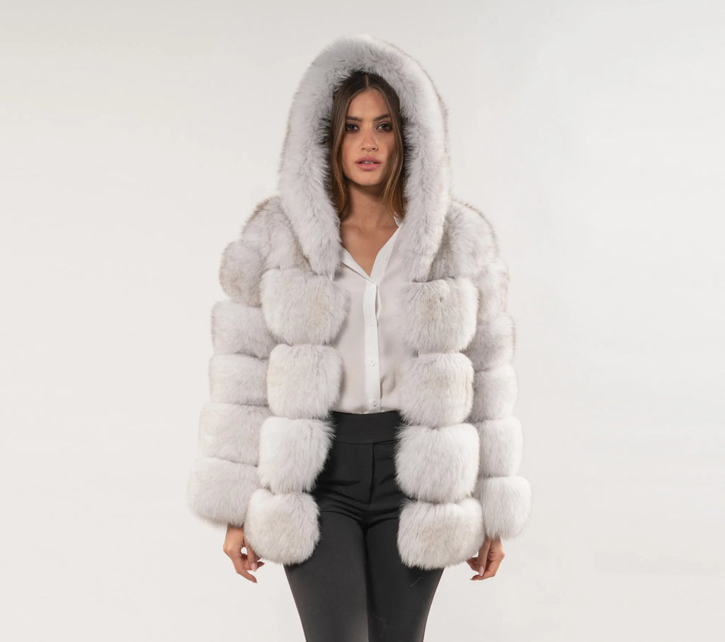 Women Faux Rabbit Fur Coats Hooded Fur Jackets Solid Long Sleeves Open Stitch Thick Warm Fur Loose Fit Casual 2025 Autumn Winter