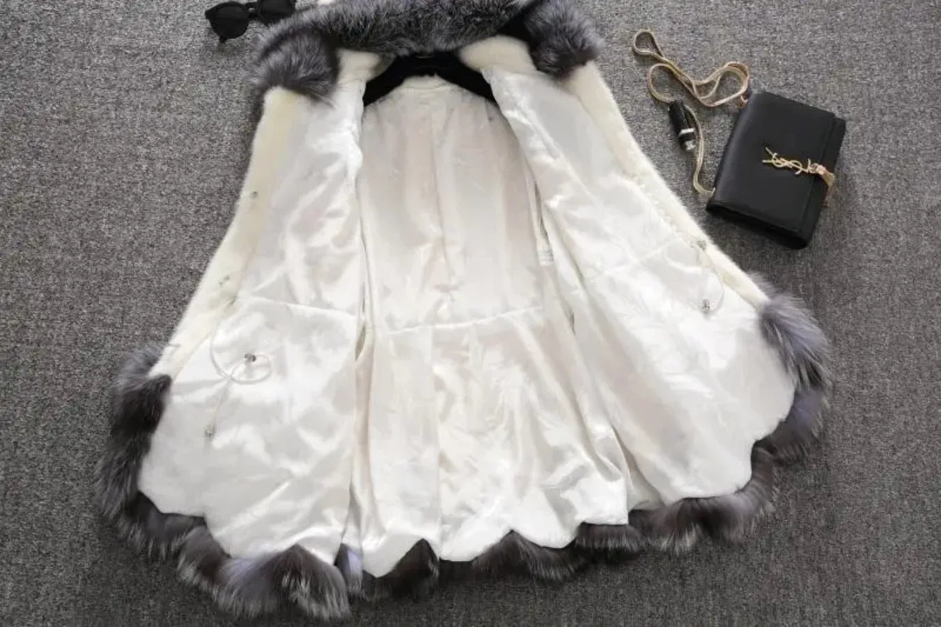 Hooded Loose Faux Fur Jacket Women Thick Autumn Winter Korean Maxi Coat Long Warm Luxury Fur Parkas Bontjas Furry Outerwear